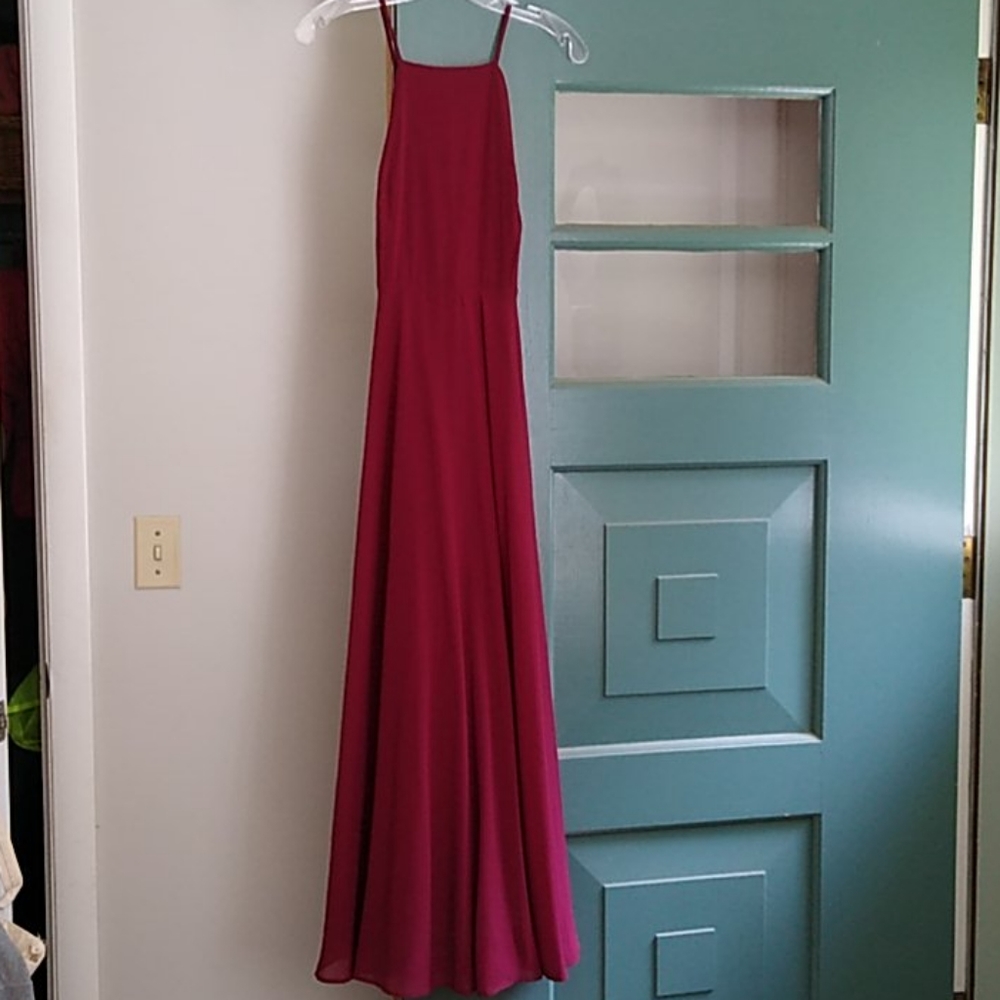 Red Long Bridesmaid dress